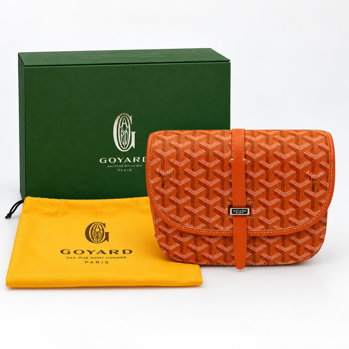 GY Orange Monogram Shoulder Bag - image 3