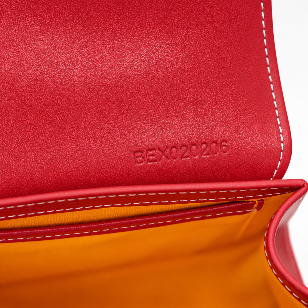 GY Red Monogram Wood-Handle Bag - image 5