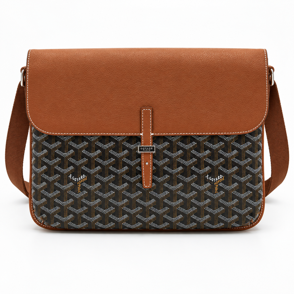 GY Tan & Black Monogram Messenger Bag - image 2