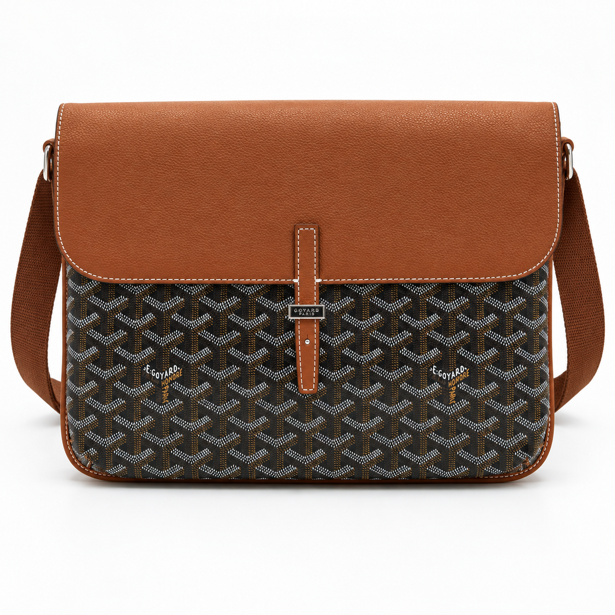 GY Tan & Black Monogram Messenger Bag - image 2