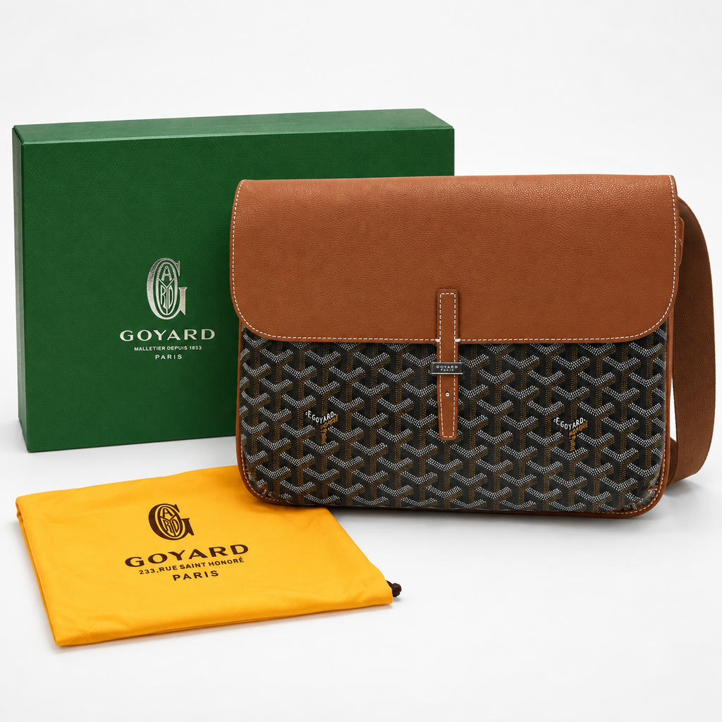 GY Tan & Black Monogram Messenger Bag - image 3