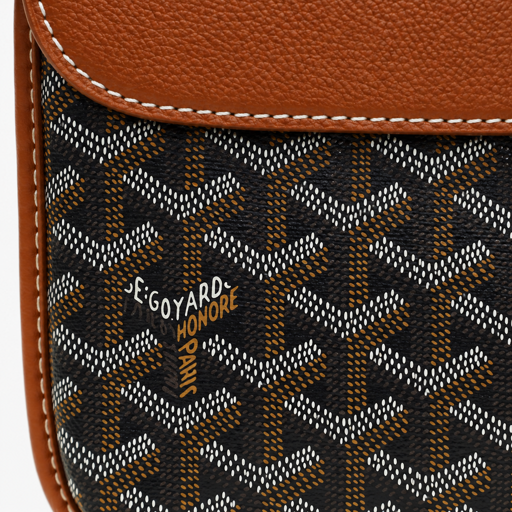 GY Tan & Black Monogram Messenger Bag - image 7