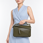LOEWE Olive Geometric Top-Handle Bag