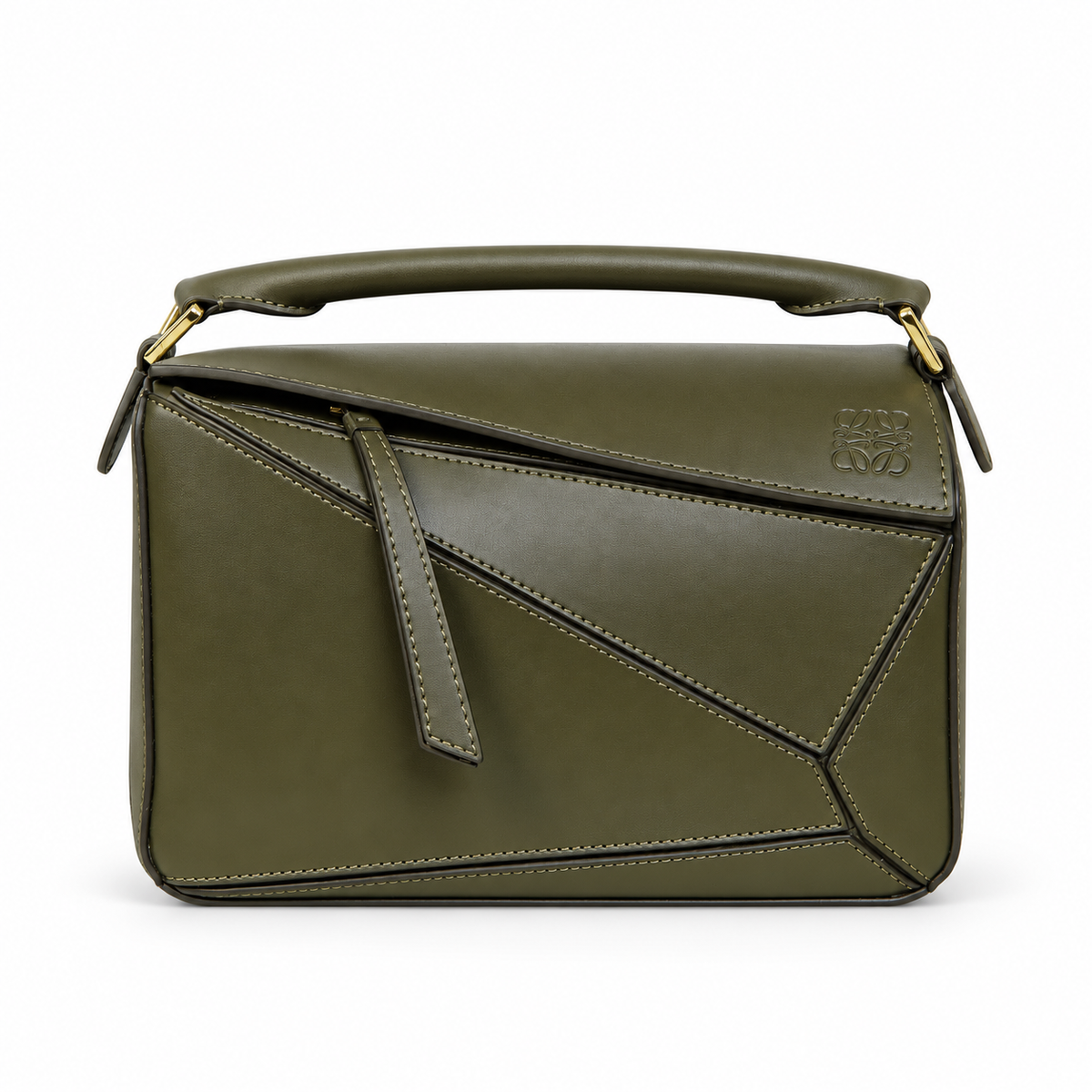 LOEWE Olive Geometric Top-Handle Bag - image 2