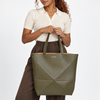 LOEWE Olive Geometric Tote Bag