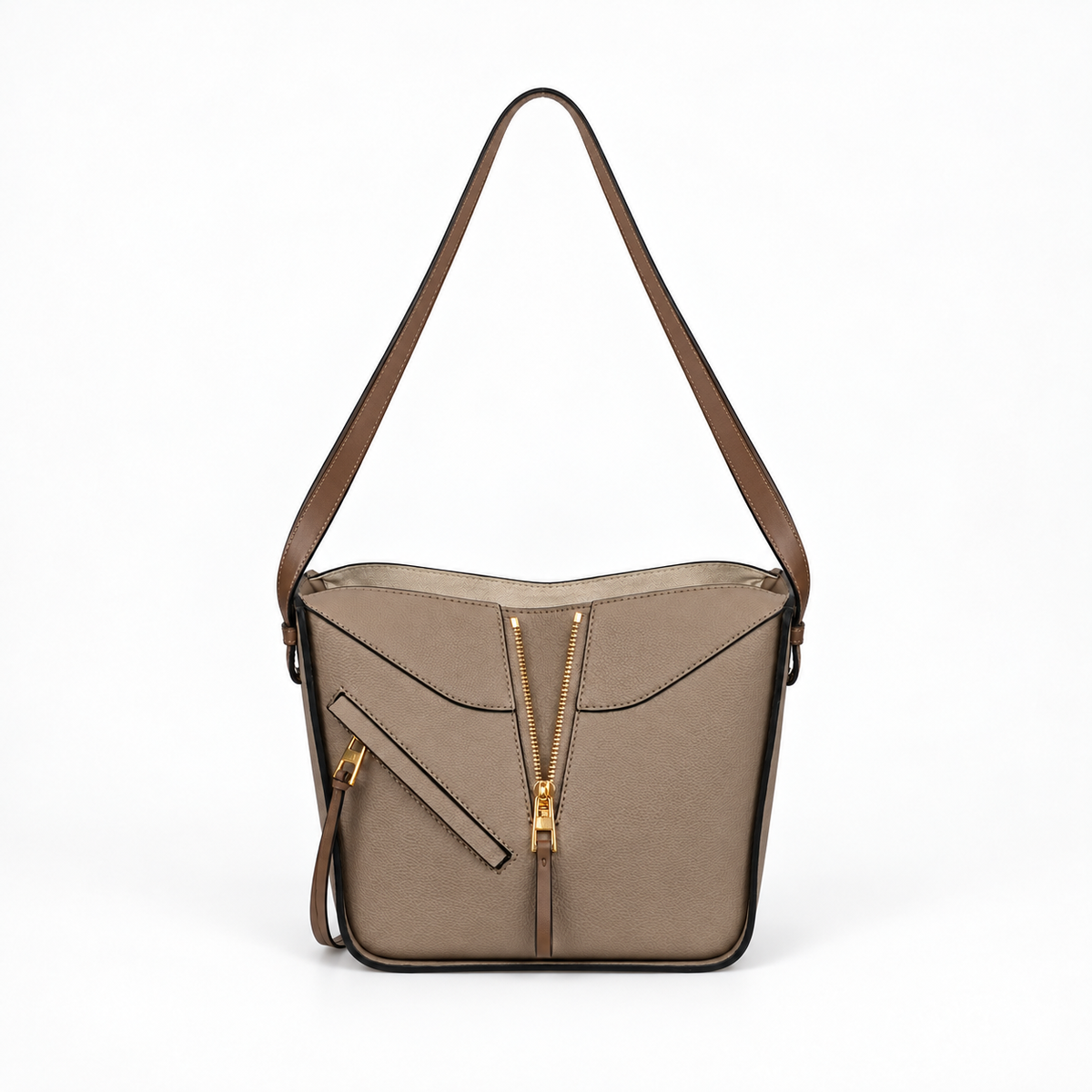 LOEWE Taupe Zip-Detail Handbag - image 2