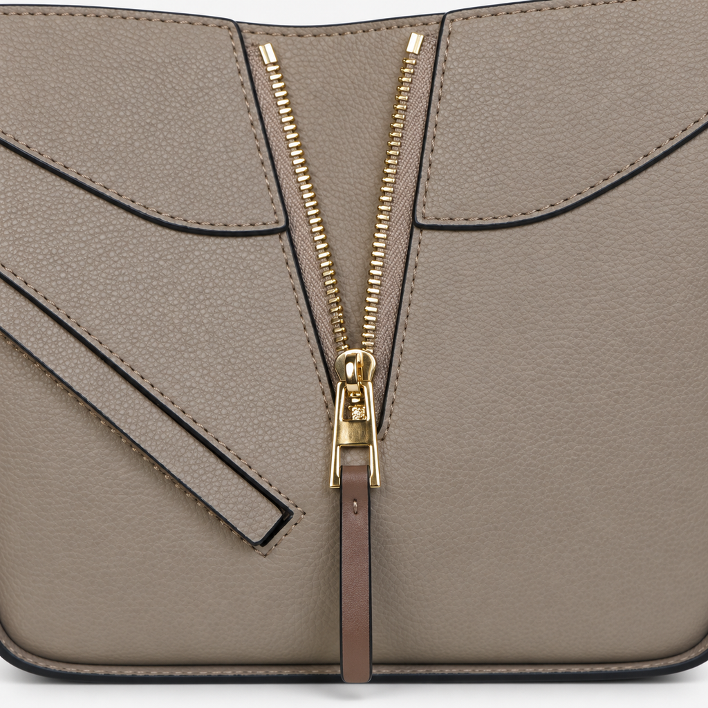 LOEWE Taupe Zip-Detail Handbag - image 6