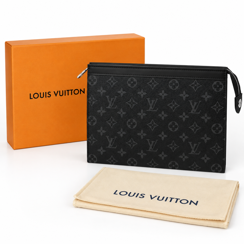 LV Black Monogram Men’s Clutch - image 3