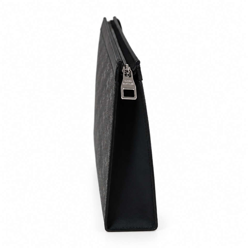 LV Black Monogram Men’s Clutch - image 4