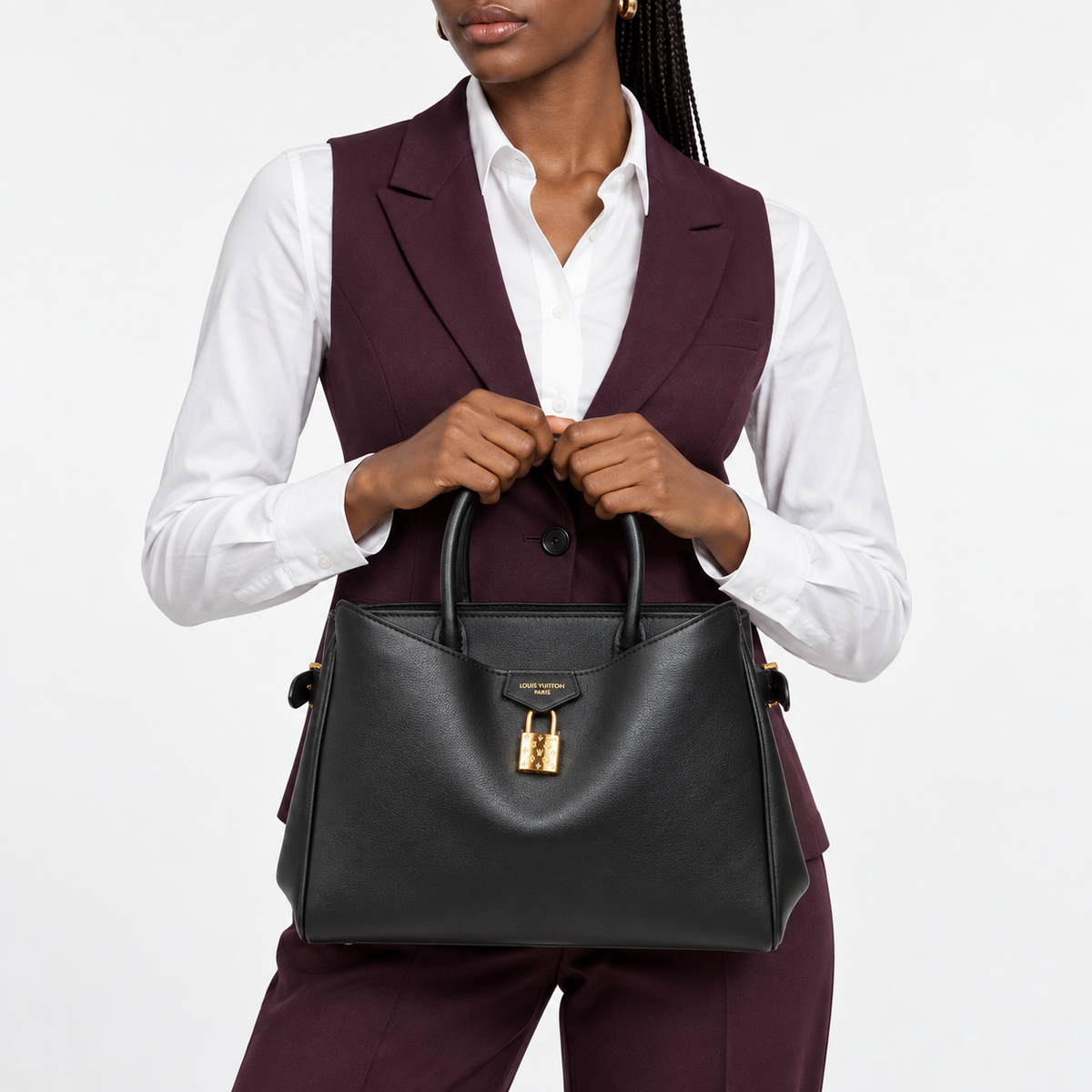 LV Black Padlock Top-Handle Bag - image 1