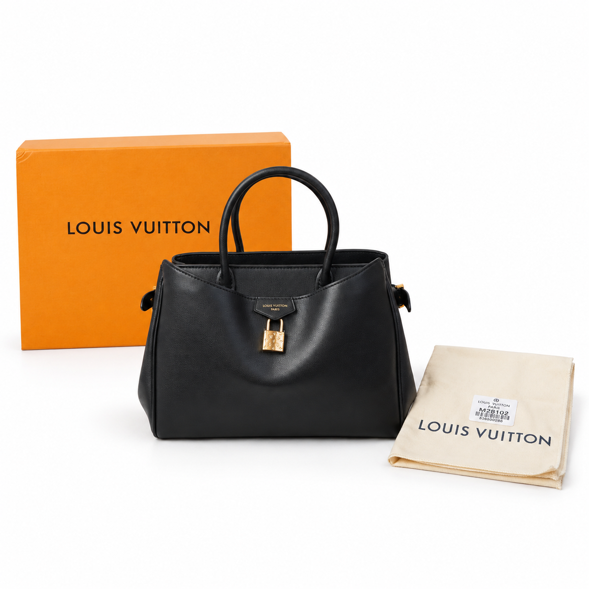 LV Black Padlock Top-Handle Bag - image 3