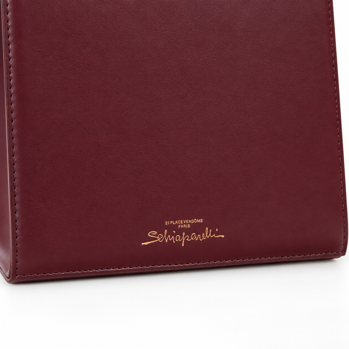 Schiaparelli Burgundy Face Top-Handle Bag - image 7