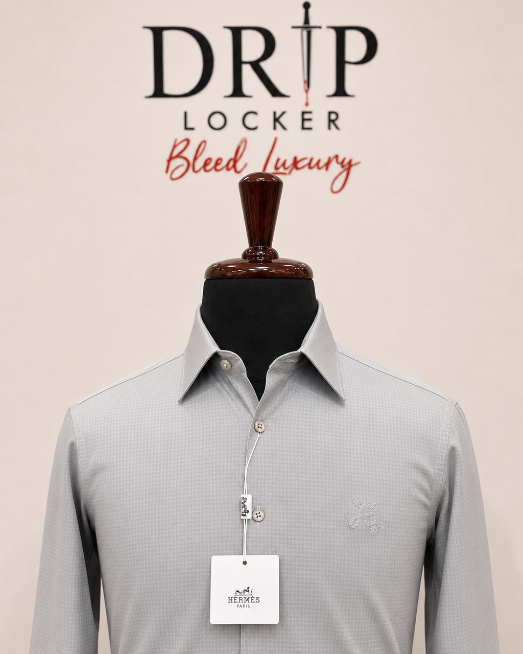 Men’s Light Grey Micro-Pattern Shirt - F0059110 166E 4B3E A247 FDEA3088BF3E