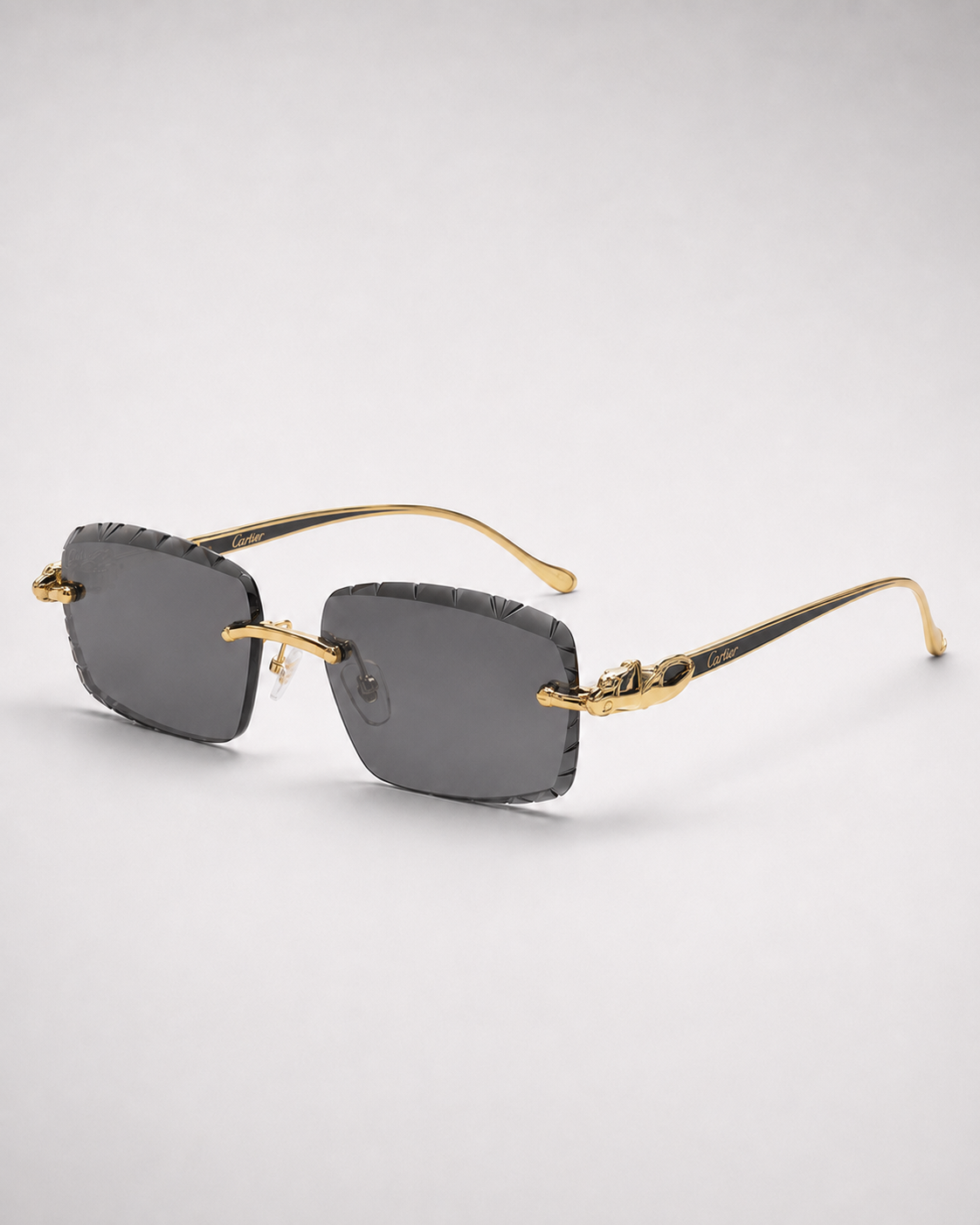 CR Royal Link Rimless Faceted Sunglasses