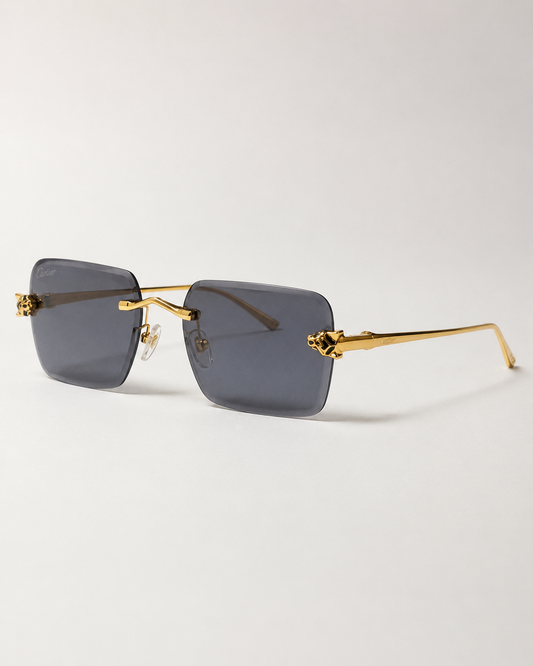 CR Rose Crest Geometric Rimless Sunglasses