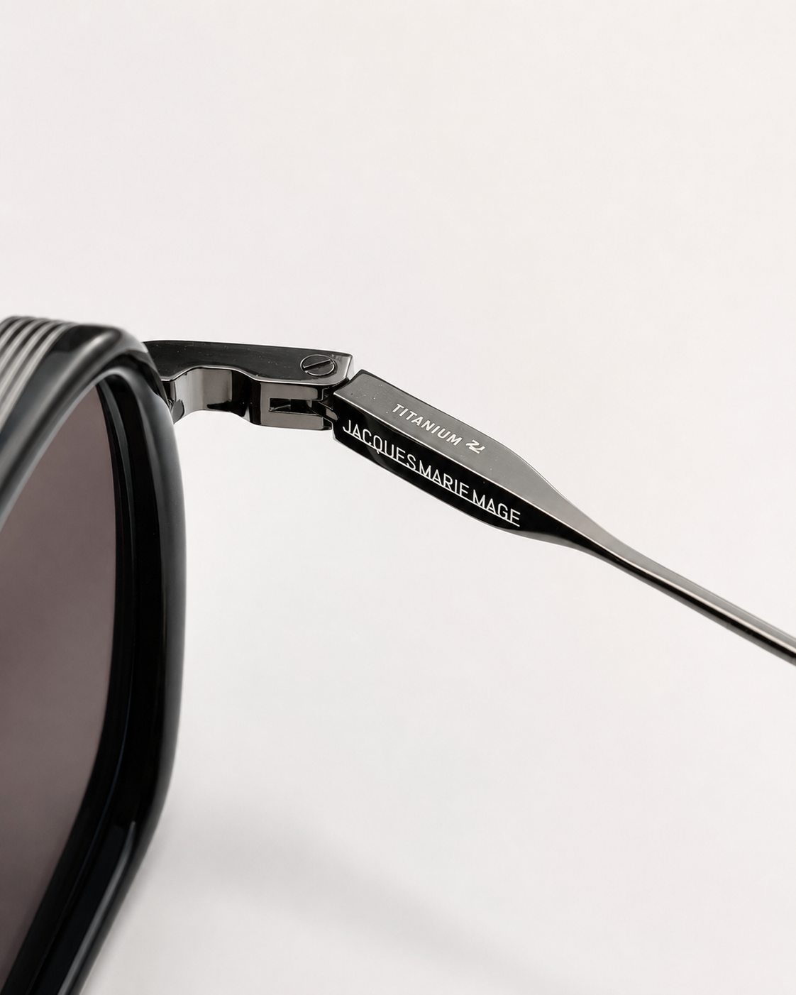 JMM Black Double-Bridge Navigator Sunglasses