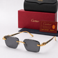 CR Royal Link Rimless Faceted Sunglasses