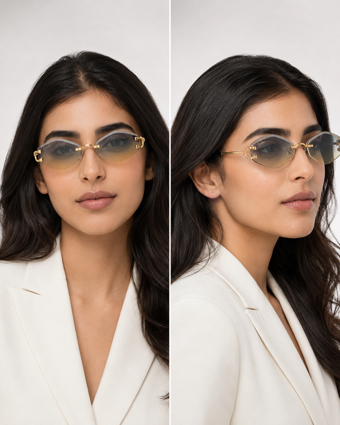CR Skyfade Geometric C Rimless Sunglasses