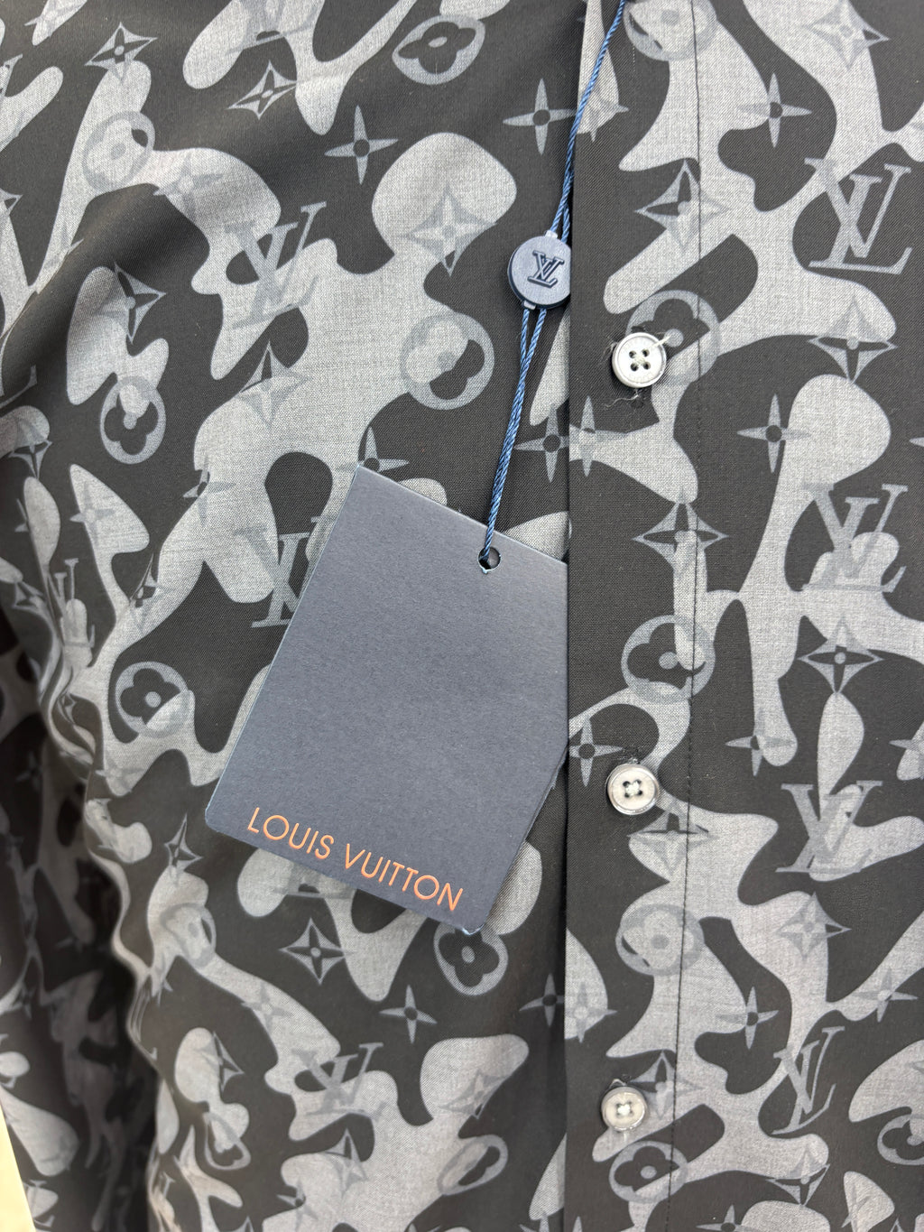 Men’s Black abstract print Shirt - IMG 7119