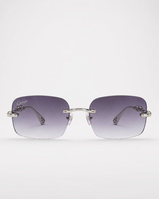 CR Silver Panther Purple Gradient Sunglasses