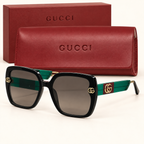 GG — Black Green-Temple Square Sunglasses – Model 7