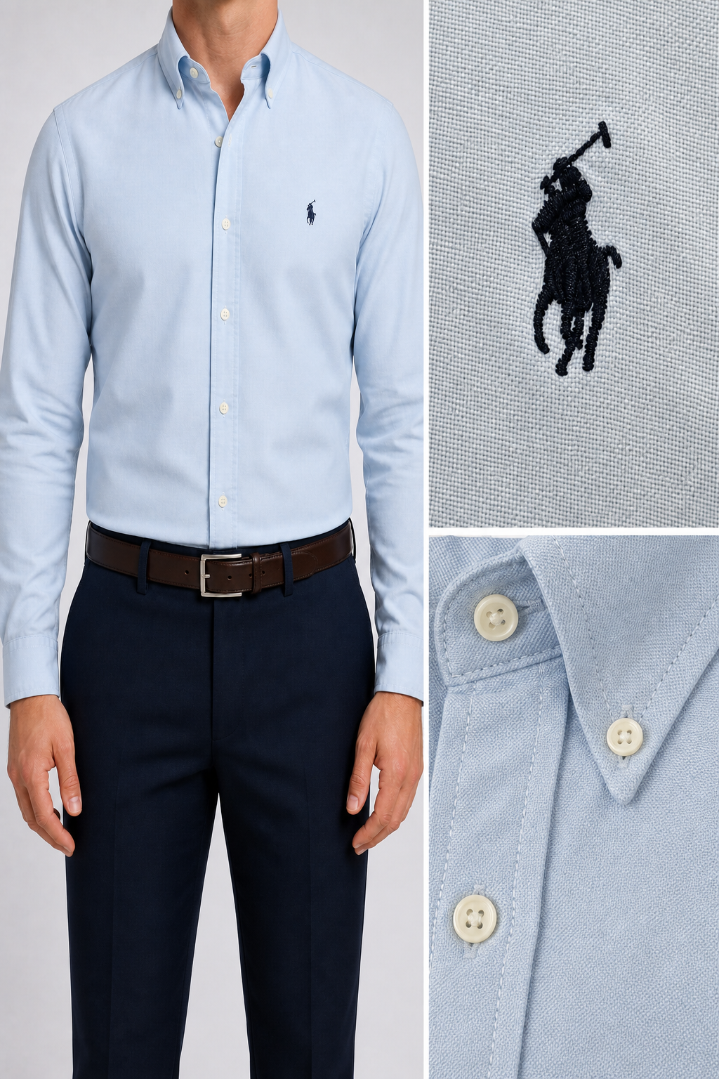 RL — Men’s Classic Light Blue Shirt — additional product detail view