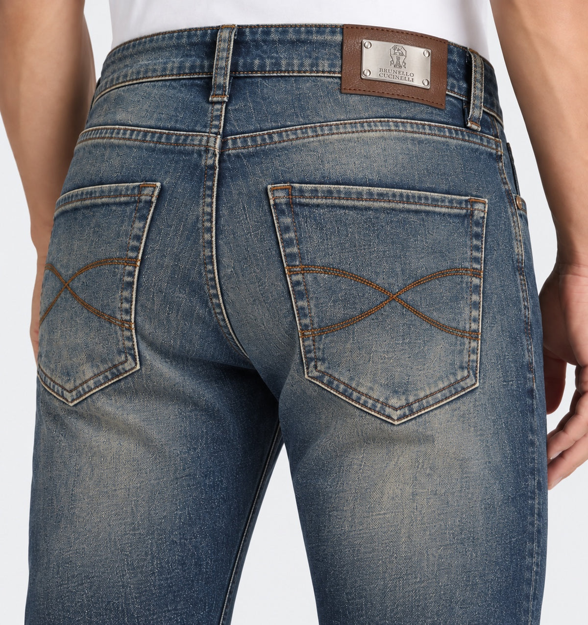 Men’s Straight-Fit Jeans – Vintage Blue - back detail