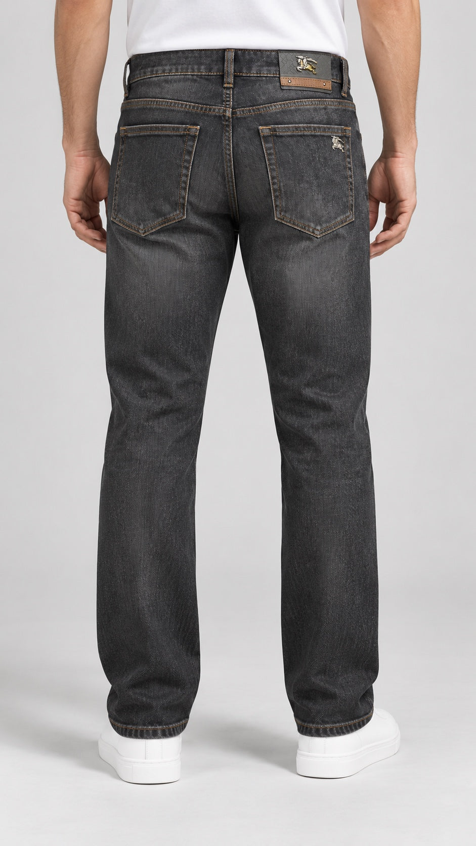 Men’s Straight-Fit Jeans – Graphite Grey - back view