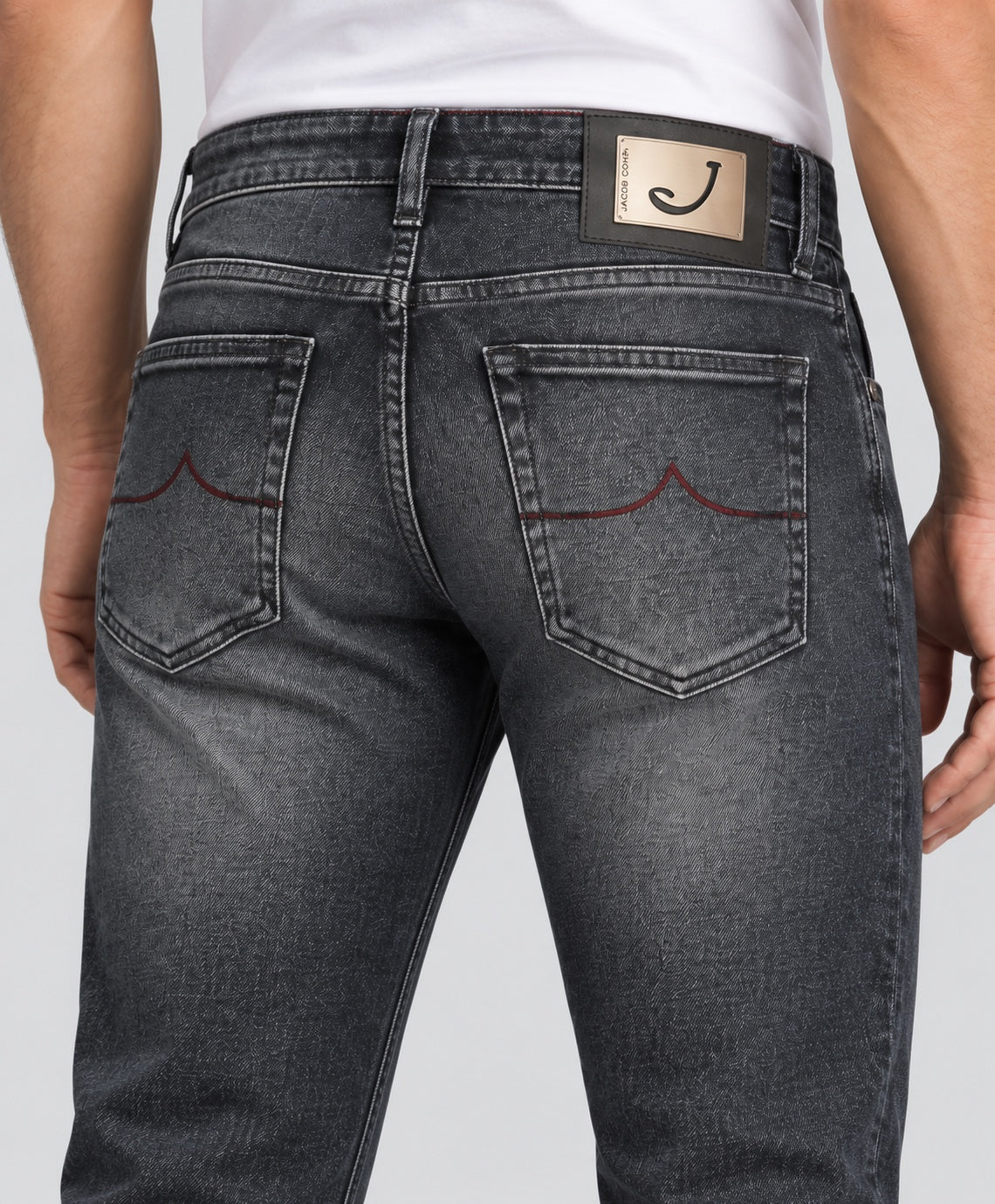 Men’s Straight-Fit Jeans – Smoky Charcoal Grey - back detail