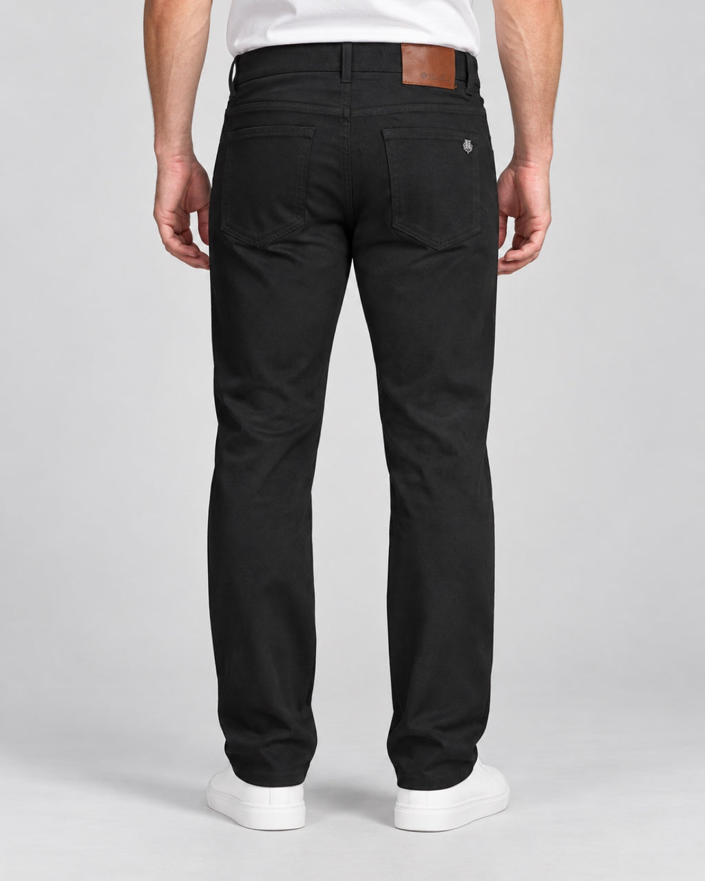 Men’s Five-Pocket Trousers – Black - back view