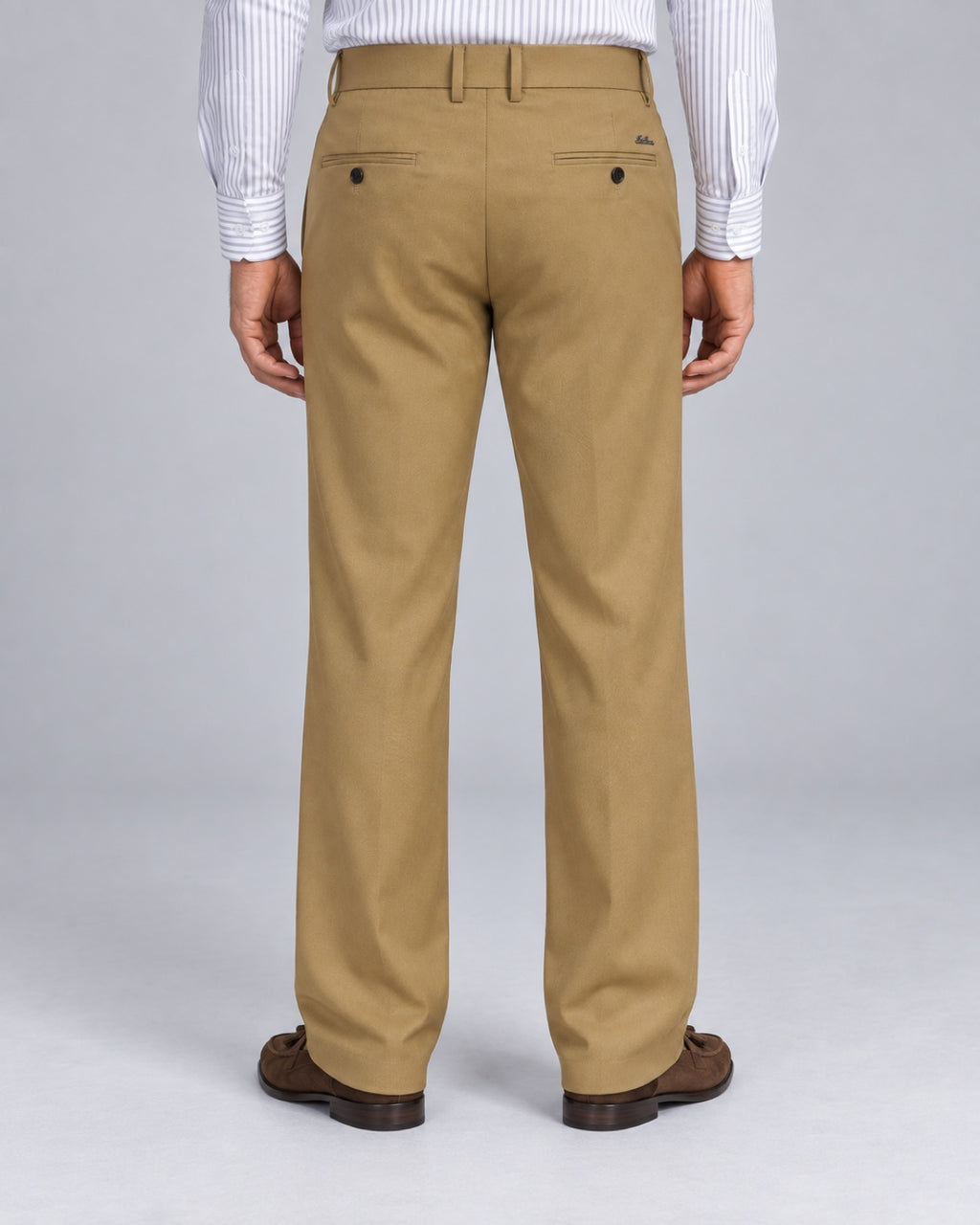 Men’s Camel Formal Trousers - back view