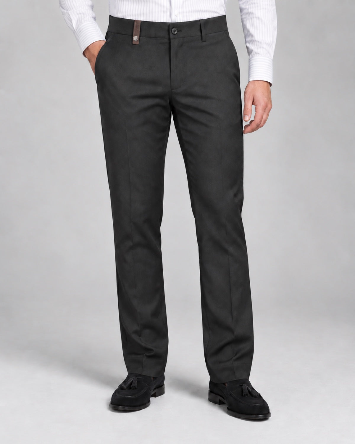 Men’s Graphite-Charcoal Formal Trousers - front view