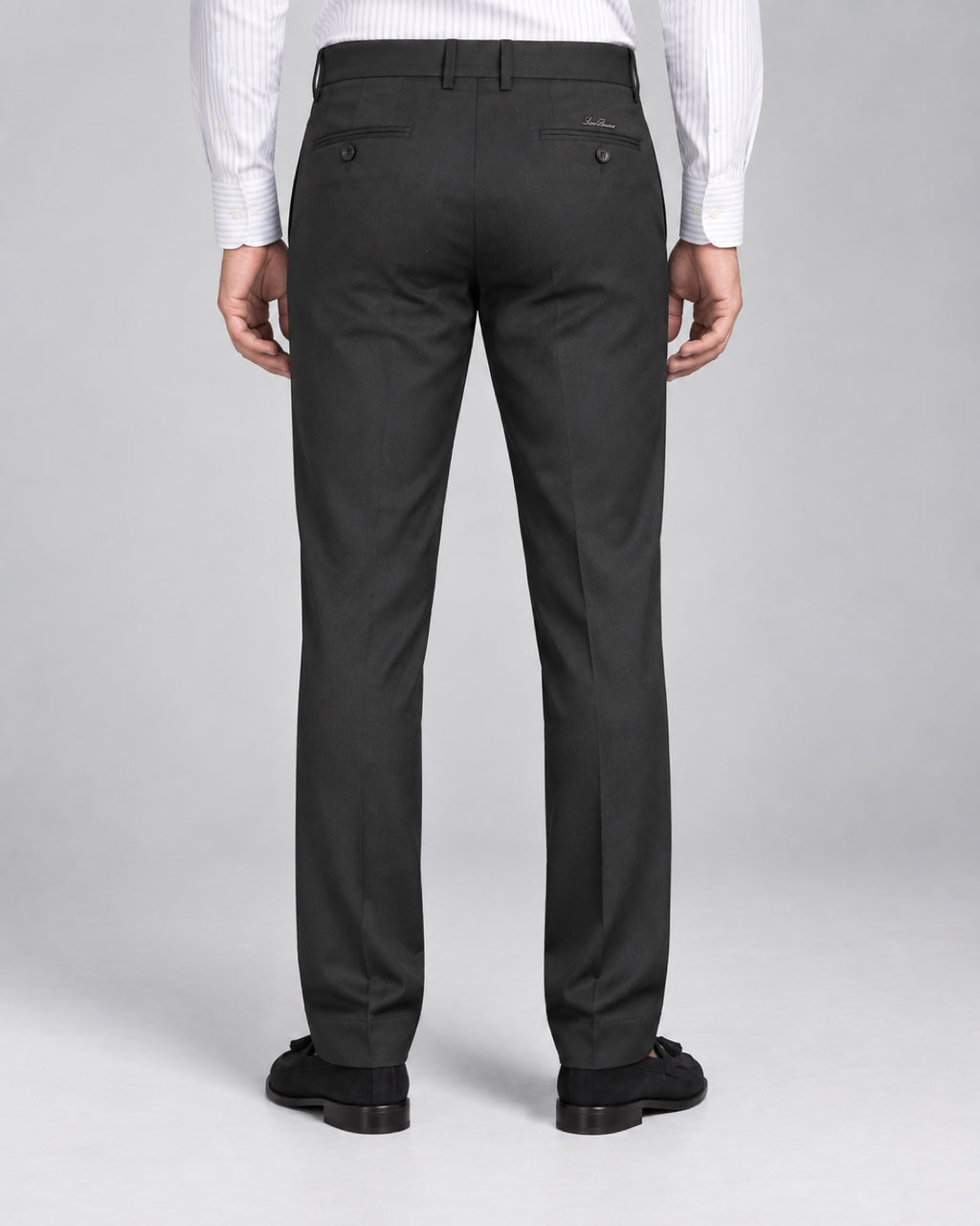 Men’s Graphite-Charcoal Formal Trousers - back view