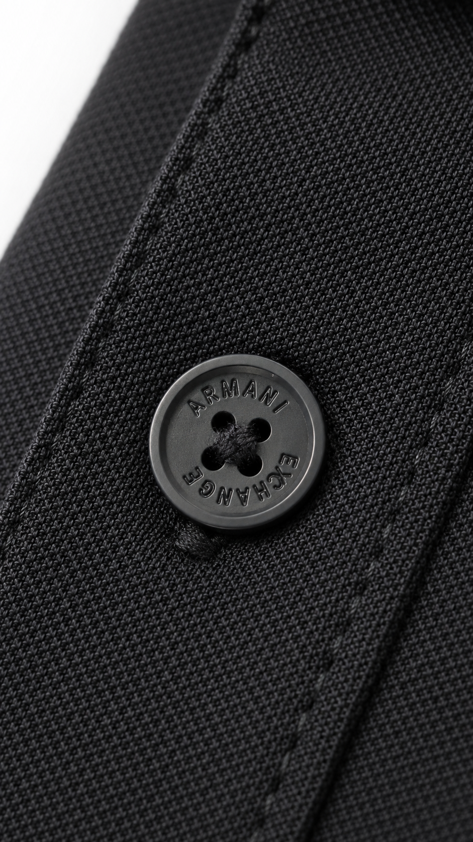 Men’s Black Embossed-Logo Polo T-Shirt - view 4