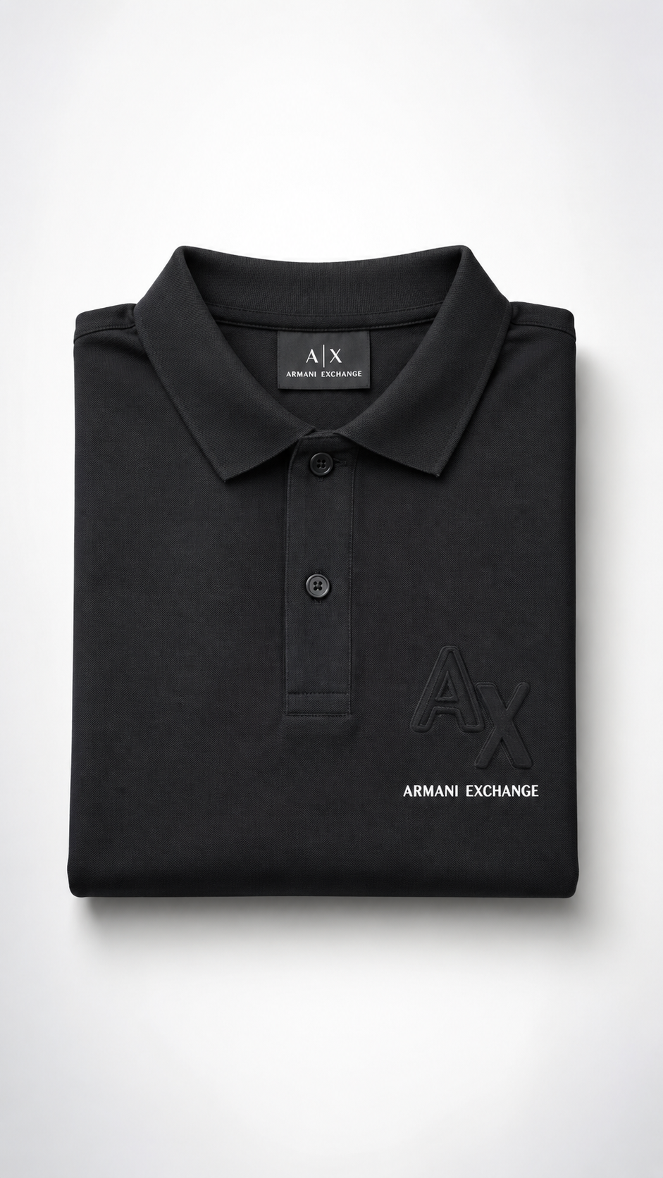 Men’s Black Embossed-Logo Polo T-Shirt - view 5