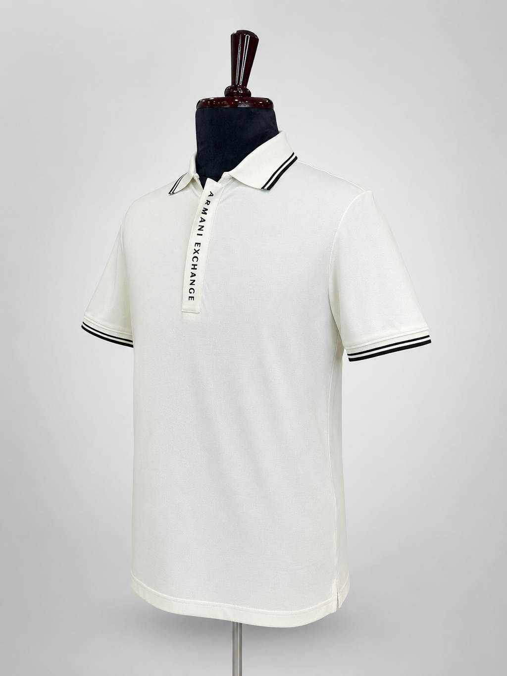 Men’s Off-White Zip-Placket Polo T-Shirt - view 2