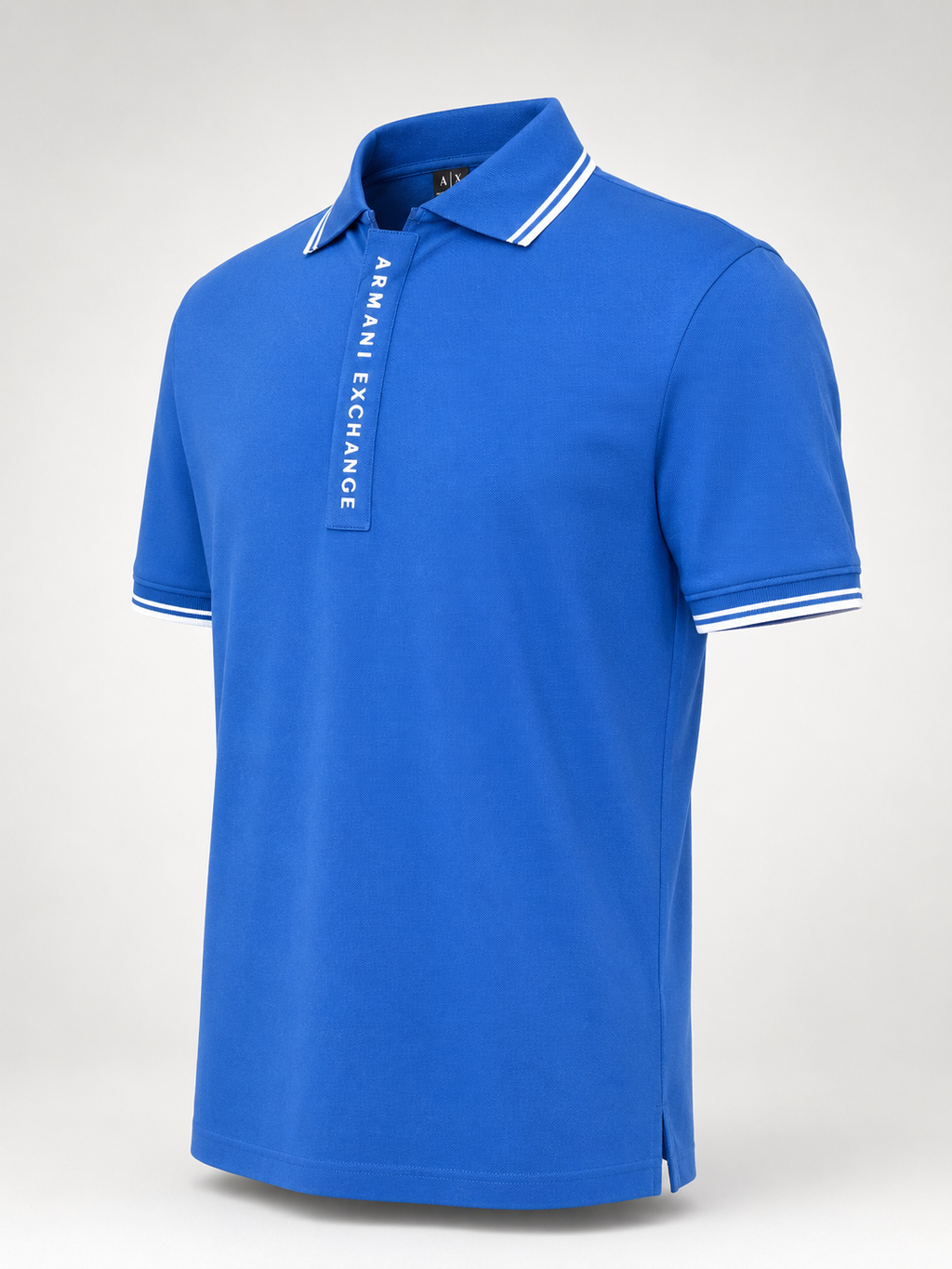 Men’s Vibrant Blue Zip-Placket Polo T-Shirt - view 2