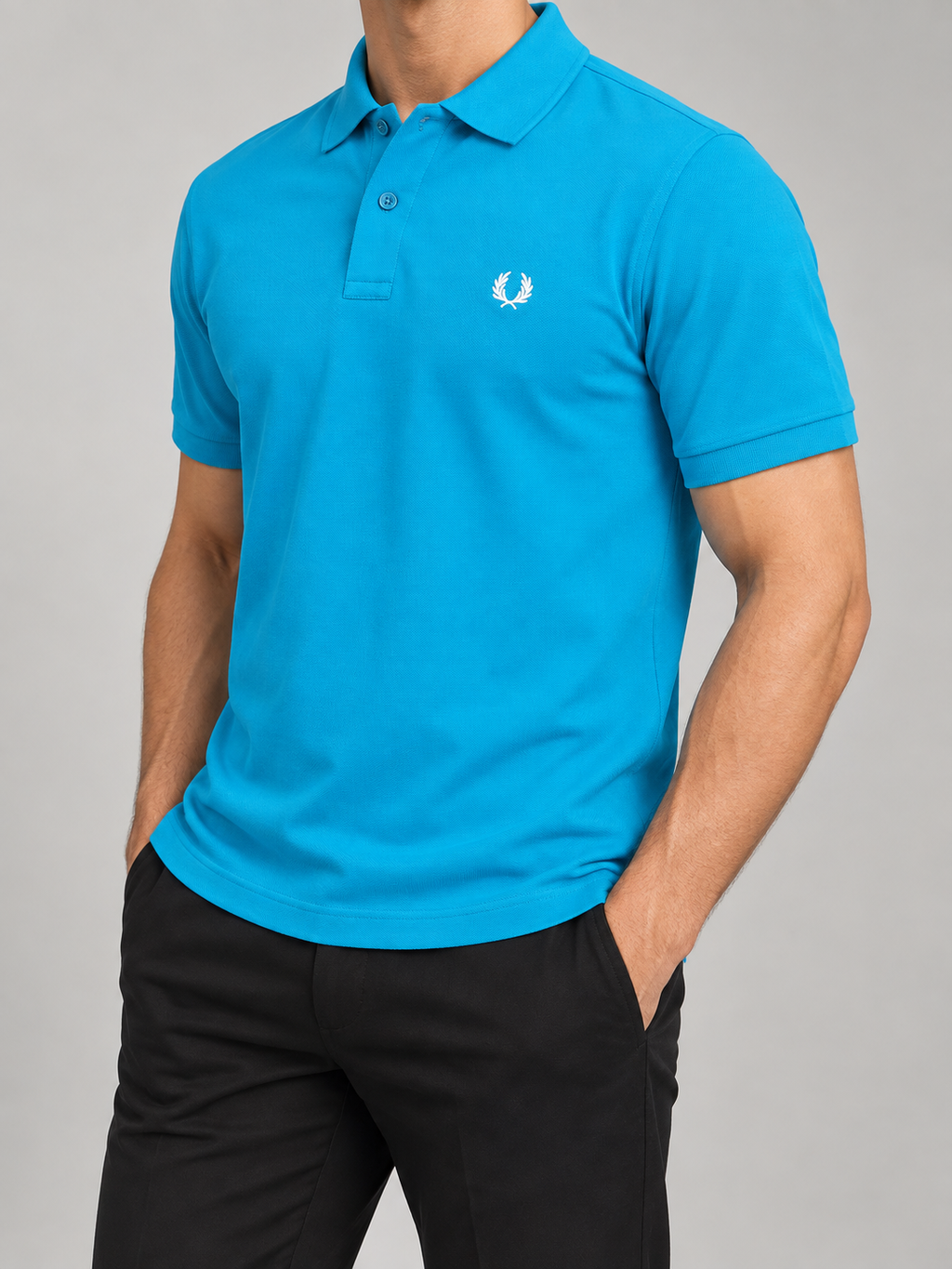 Turquoise Blue Polo - view 3