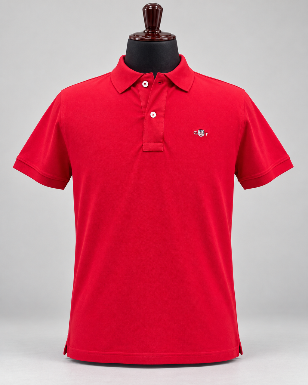 Red Small-Logo Polo Shirt - front view