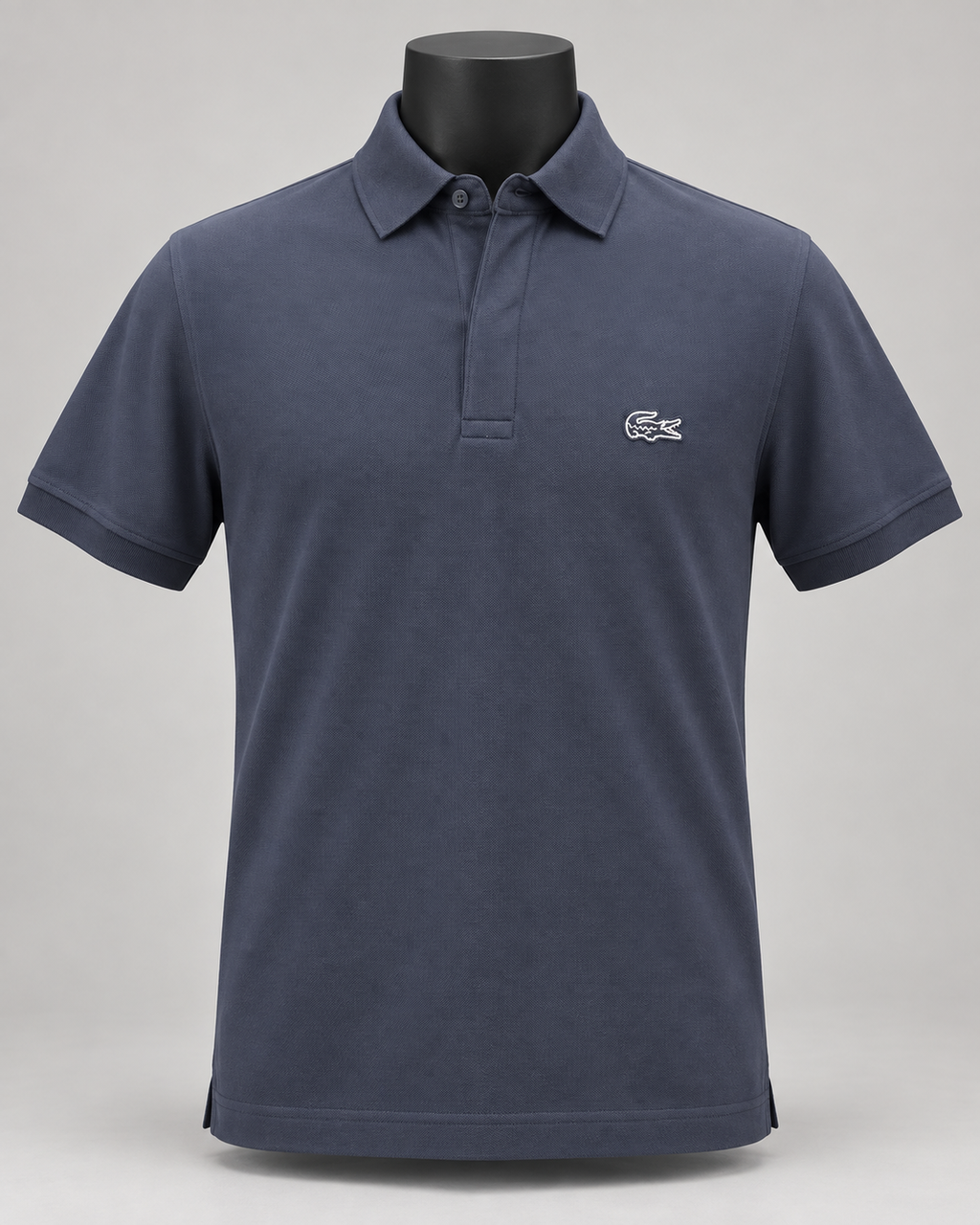 Dark Slate Outlined-Croc Polo Shirt - front view