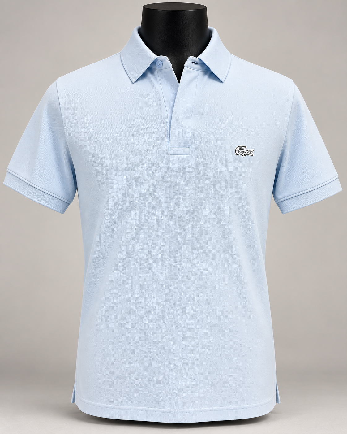 Ice-Blue Outlined-Croc Polo Shirt - view 4