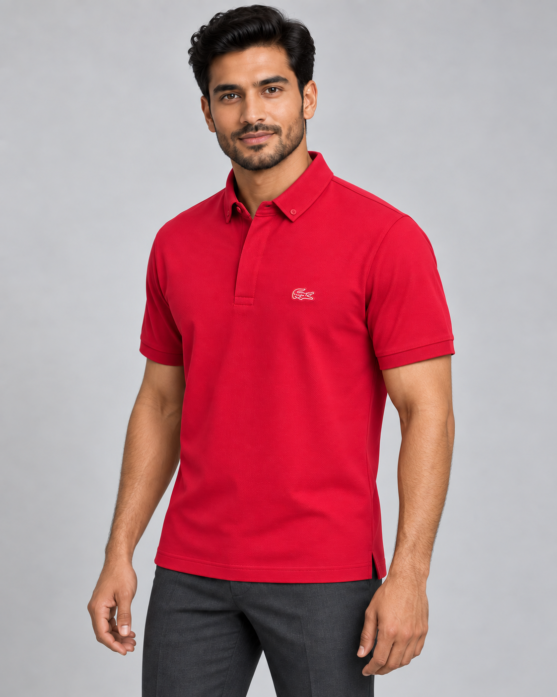 Red Outlined-Croc Polo Shirt - view 3