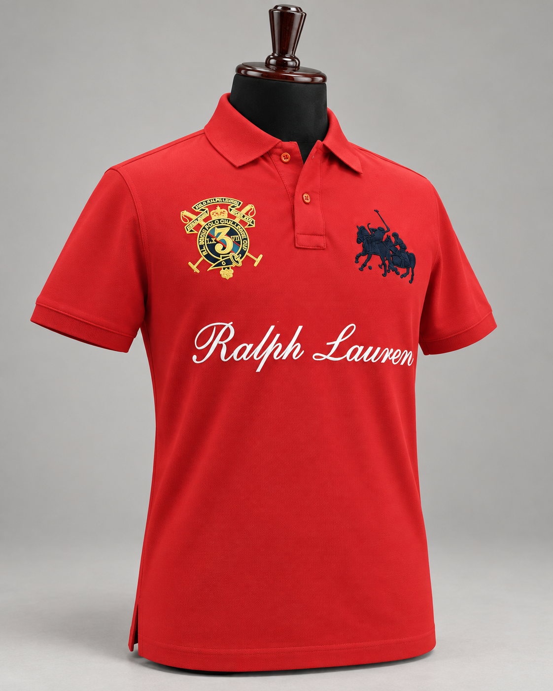 Red Three-Logo Polo Shirt - view 2