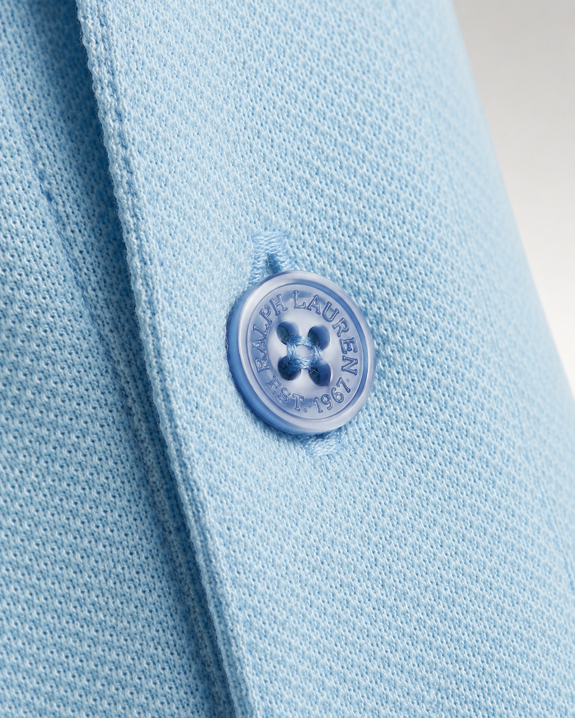 Men’s Sky Blue Tipped-Collar Polo T-Shirt - view 5