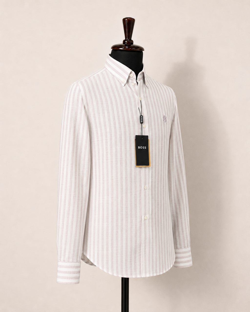 Men’s Blush Pink Striped Shirt - view 3