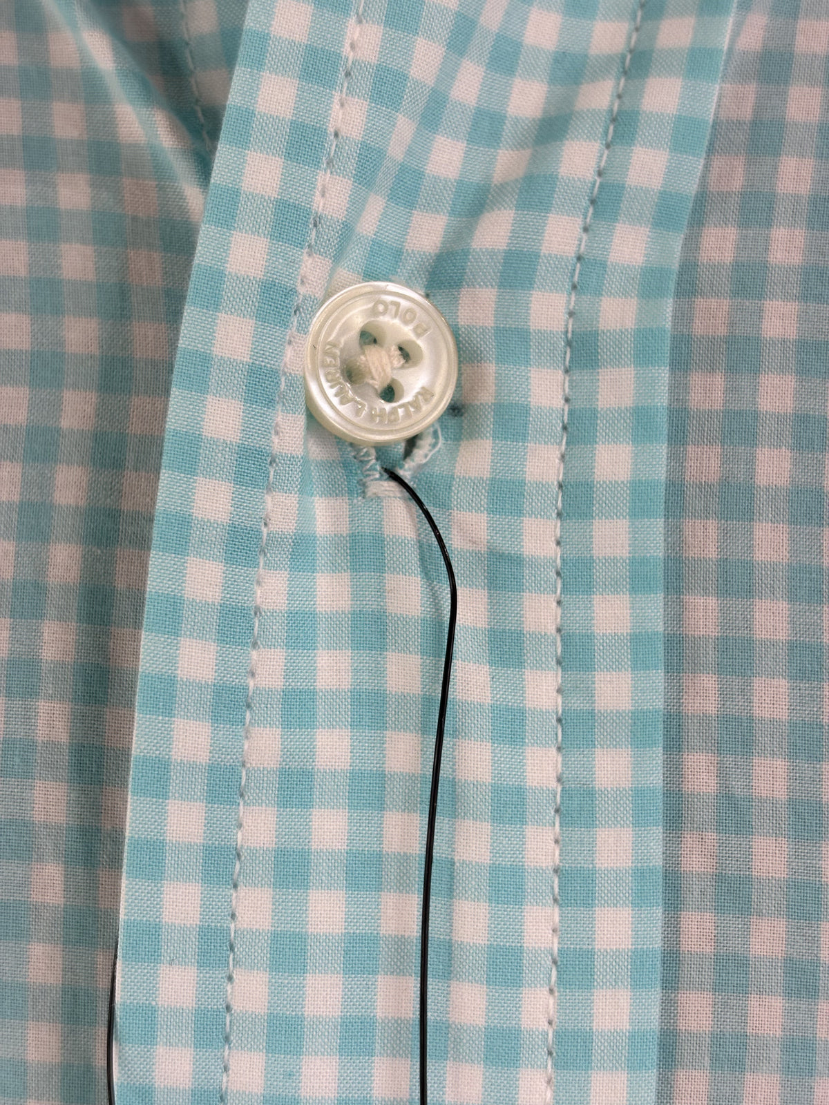 Men’s Aqua & White Gingham Shirt - view 6