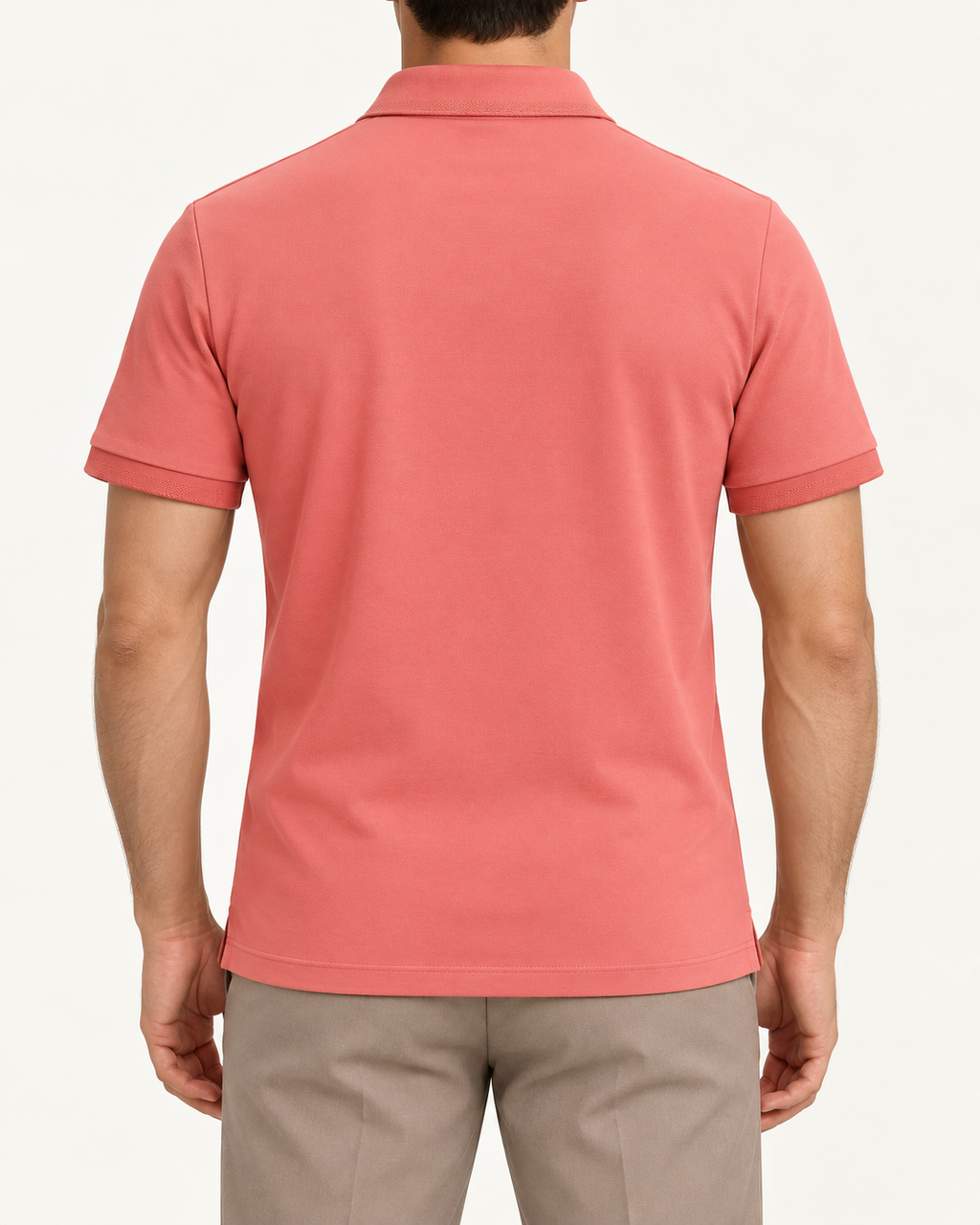 Coral Check Placket Tonal Crest Polo - view 3