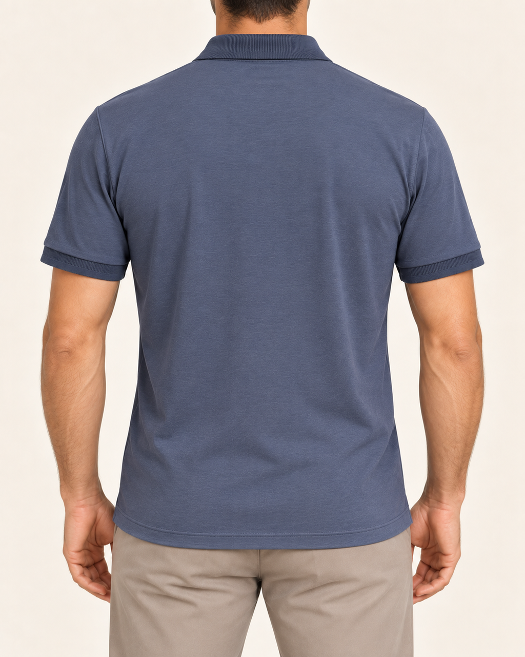 Blue Rib Trim Crest Polo - view 3