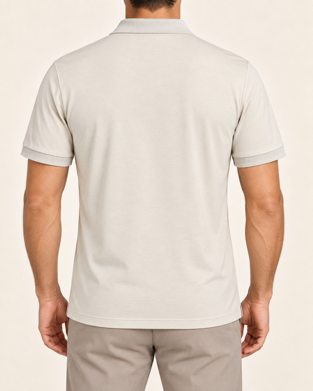 Cream Rib Trim Crest Polo - view 3