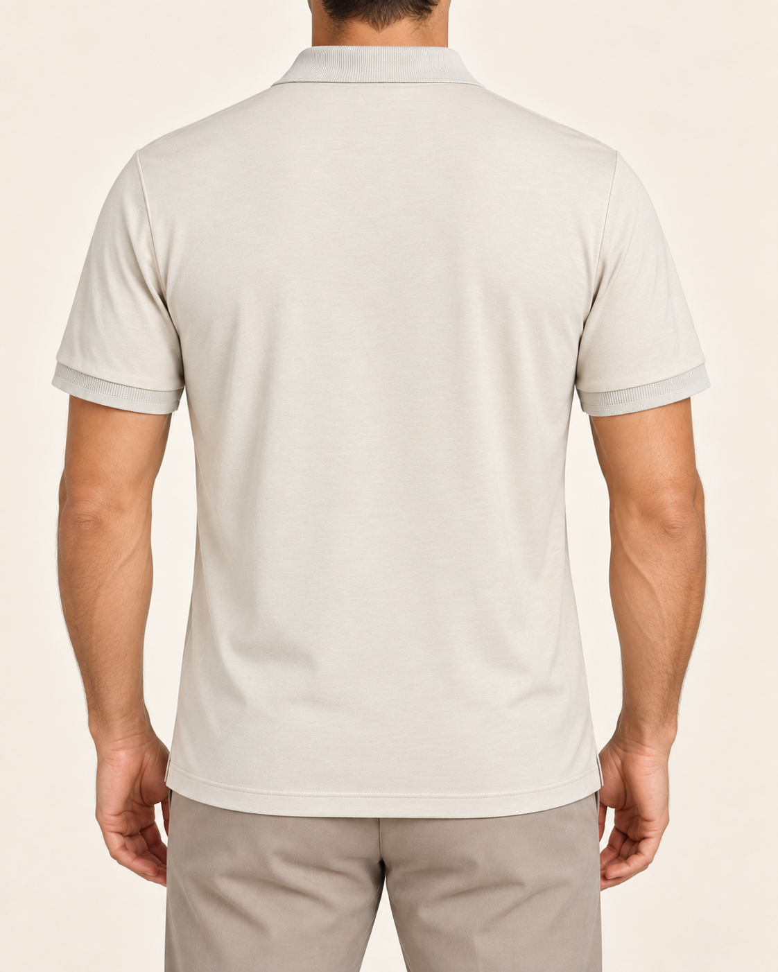 Cream Rib Trim Crest Polo - view 3